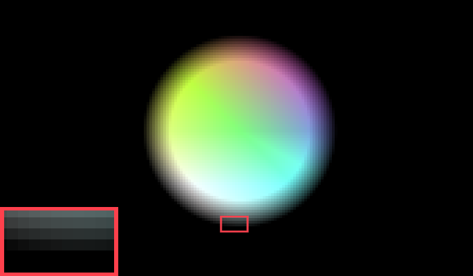 Too much edge fading relative to this circle size