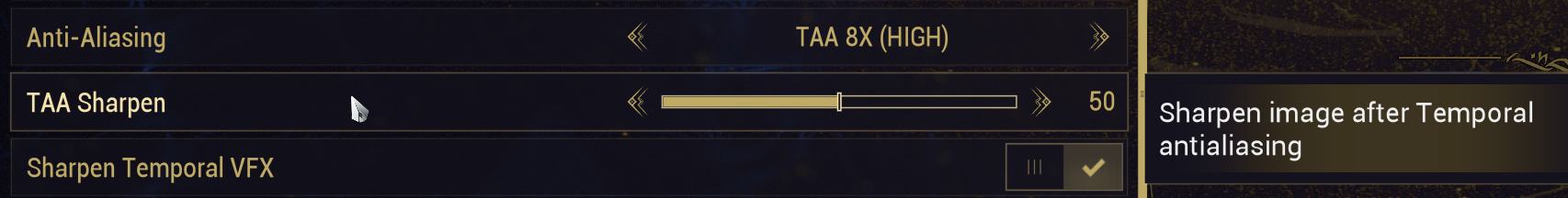 TAA Sharpening in Warframe